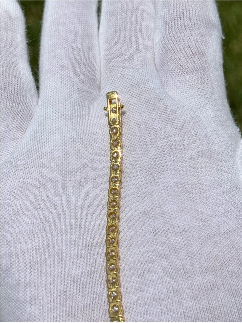 18K Gold Plated, 11.7CTW Moissanite Tennis Bracelet